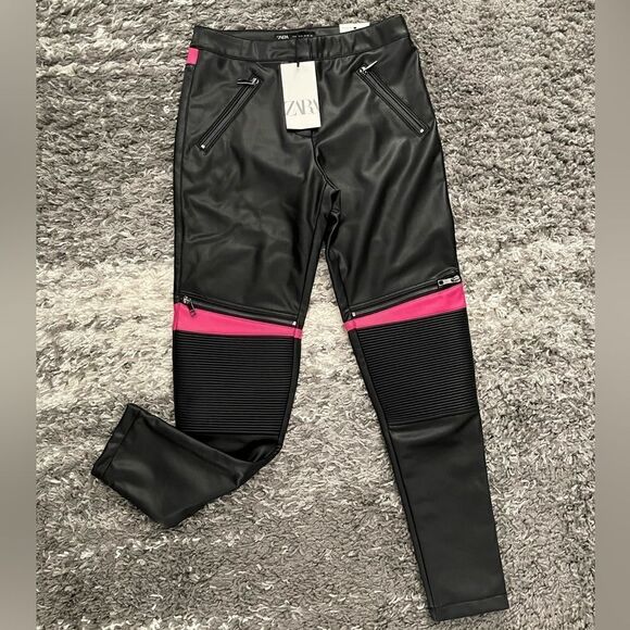 NWT Zara Faux Leather Leggings - Picture 1 of 12